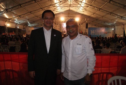 O subprefeito Maciel ao lado do cônsul geral do Japão em São Paulo, Takahiro Nakamae